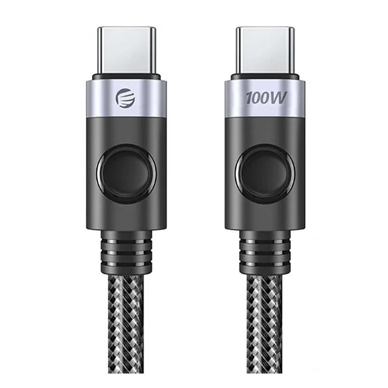 Кабель Orico USB-C - USB-C Black Silver 2 m (C2CZ-20-BK-BP) - рис.0