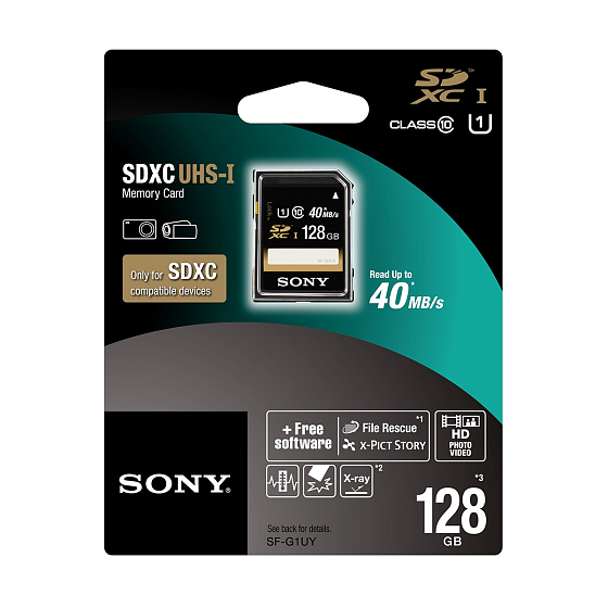 Карта памяти Sony SFG1UYT SD 128GB - рис.0