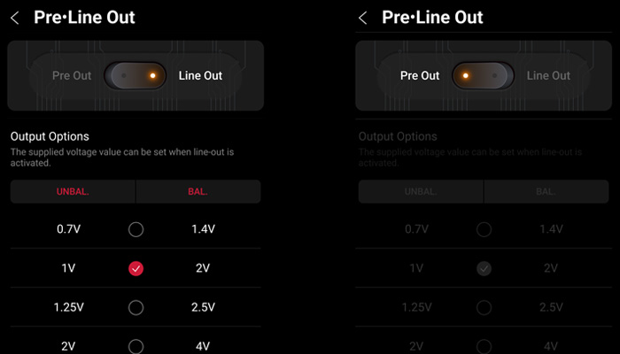 4 уровня усиления и выходы до 16 Vrms для согласованной работы устройства