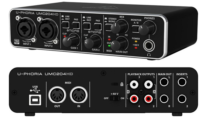 Внешняя звуковая карта behringer umc204hd