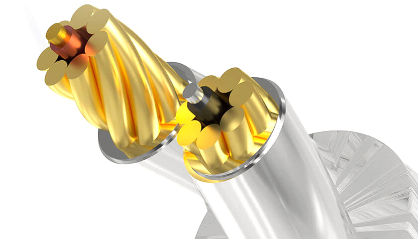 Кабель с посеребренной оплеткой высокой чистоты улучшает качество звучания