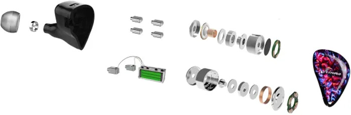 4 + 2 арматурных драйвера Knowles для средних и высоких частот