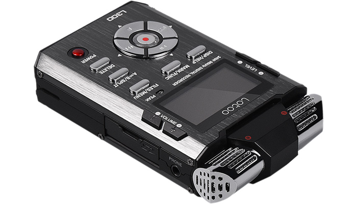 Продолжительность записи от двух АА-батарей составляет 15 часов