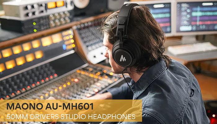 Maono AU-MH601 — студийные наушники закрытого типа.