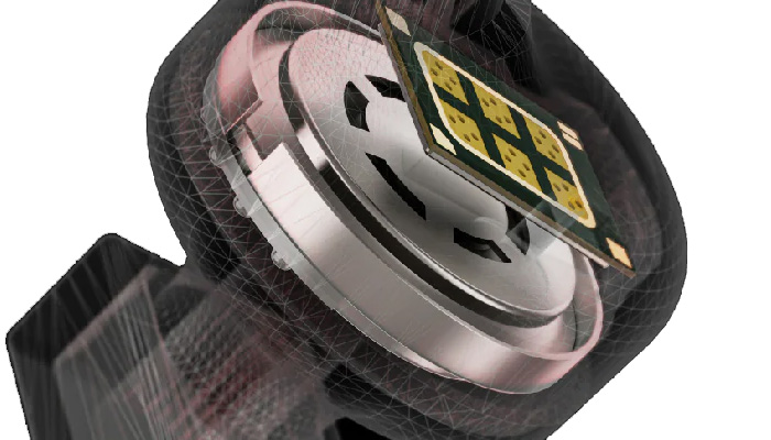 V-образное акустическое устройство. Встроенный акустический резонатор с естественной связью