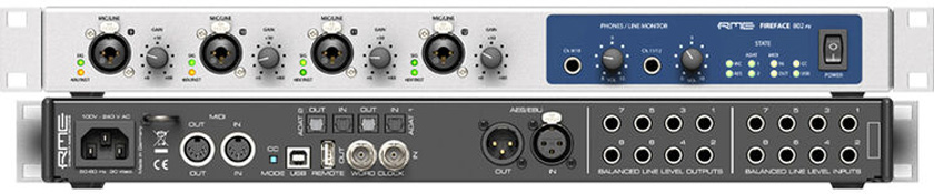 RME Fireface 802Fs silver/black usb аудио интерфейс