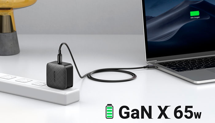 Ugreen GaN X 65W USB-C — универсальное сетевое зарядное устройство.