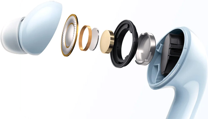 Большой динамический драйвер диаметром 12.4 мм