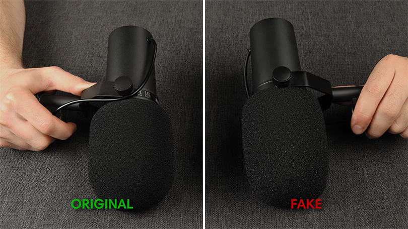fake check shure sm7b поп фильтр