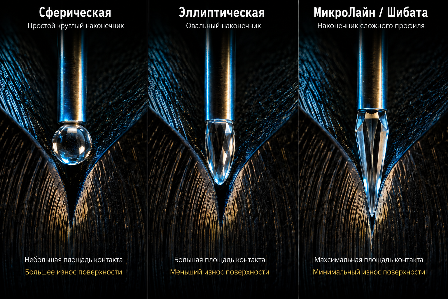 Форма иглы: когда заточка важнее типа картриджа