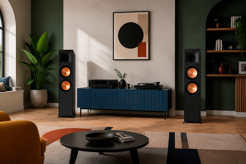 Klipsch R-800F Black — масштабный звук и высокая динамика для кино и музыки