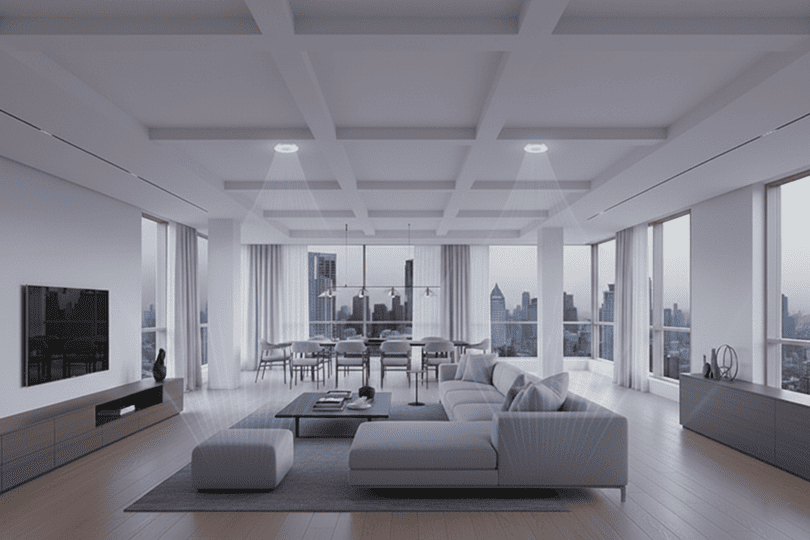 Расположение потолочной акустики