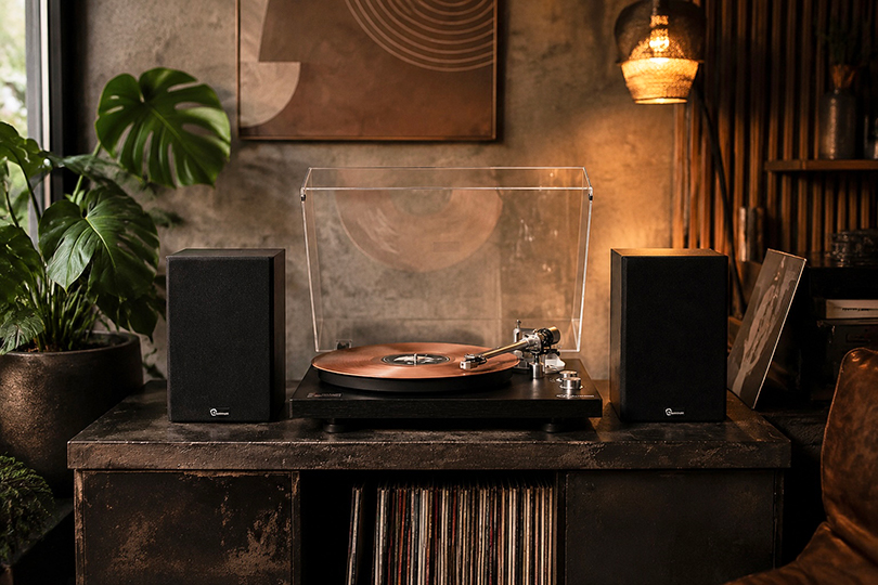 Reproductor RP-LPX500SP Black — готовый стереокомплект с внешней акустикой