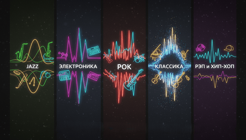 Перечисление жанров которые стоит использовать для теста наушников
