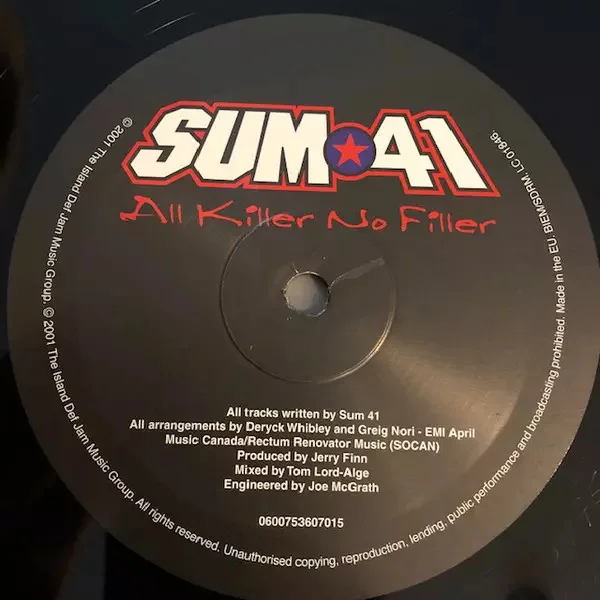 Виниловая пластинка Sum 41 - All Killer No Filler LP - рис.4