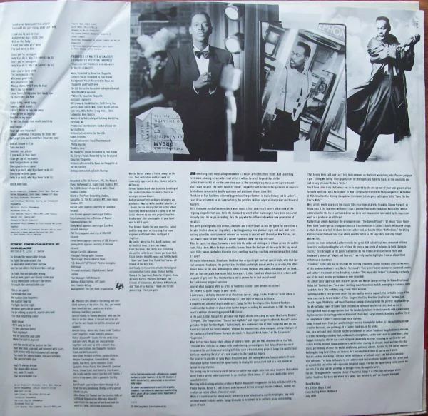 Виниловая пластинка Luther Vandross - Songs - рис.2