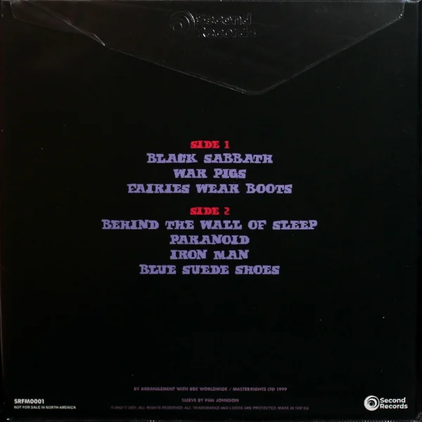 Пластинка Black Sabbath - Paranoia (BBC Sunday Show: London 1970) (coloured) LP - рис.1