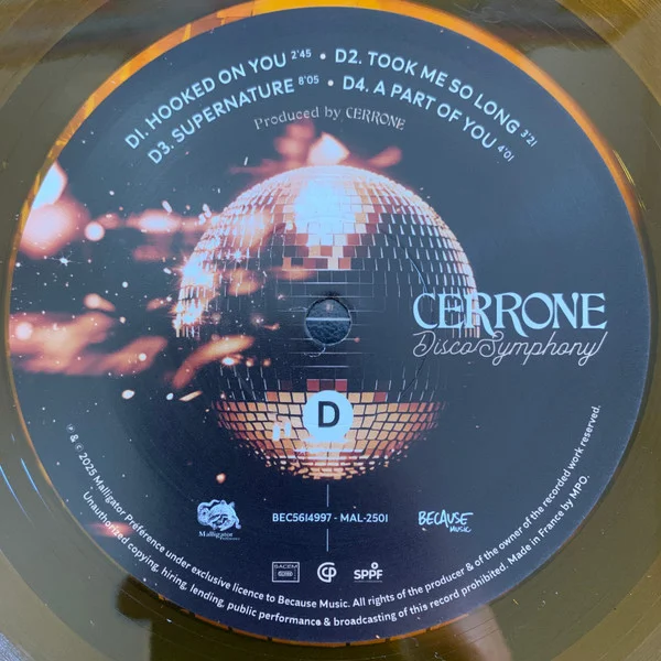 Виниловая пластинка Cerrone - Disco Symphony - Amber Crystal Clear 2LP - рис.7