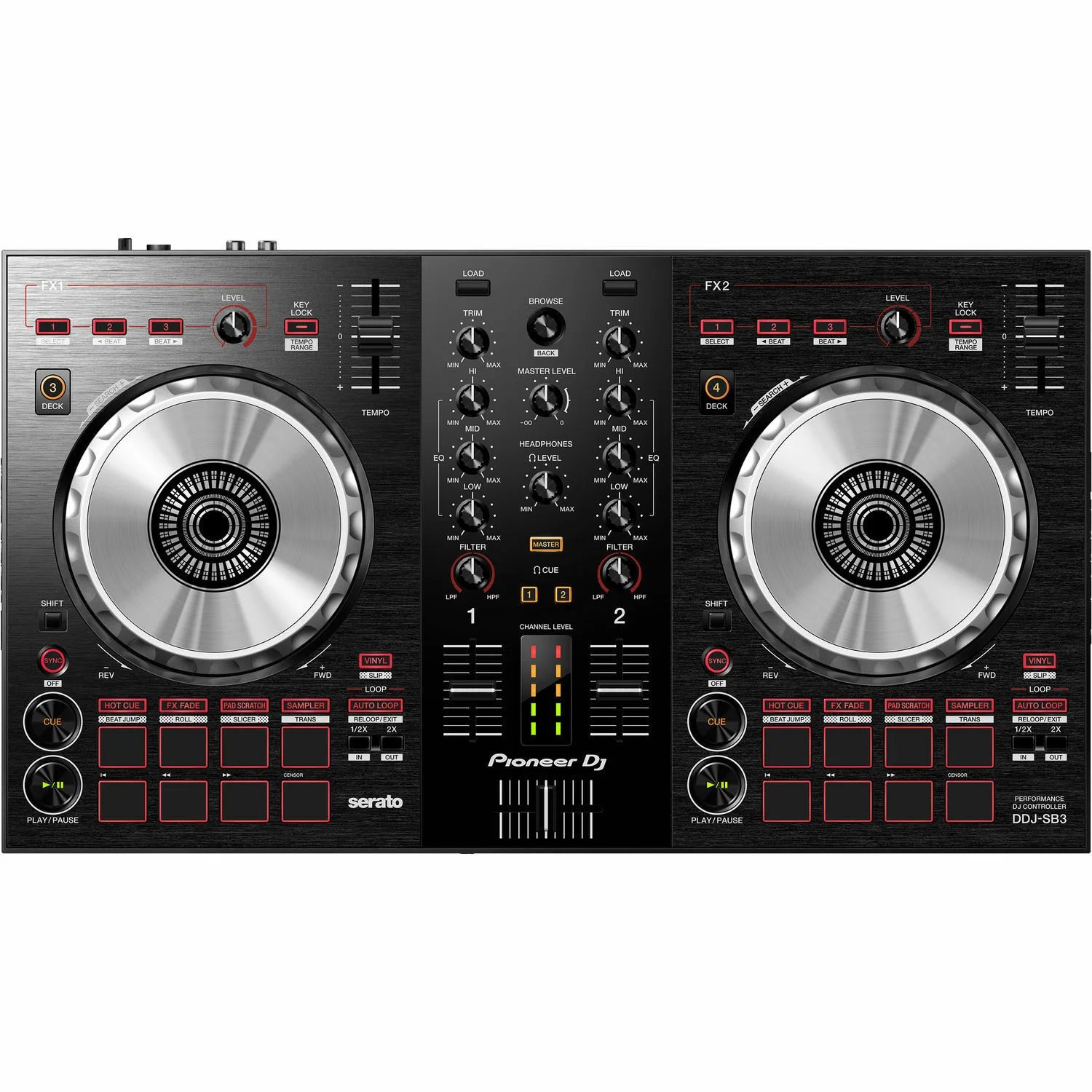 Купить dj-контроллер Pioneer DDJ-SB3 по цене 25990 руб. в Москве с