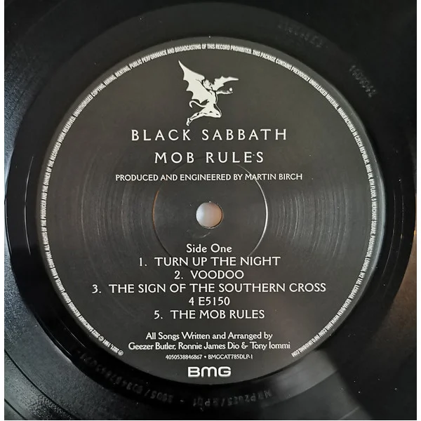 Пластинка Black Sabbath – Mob Rules LP - рис.4