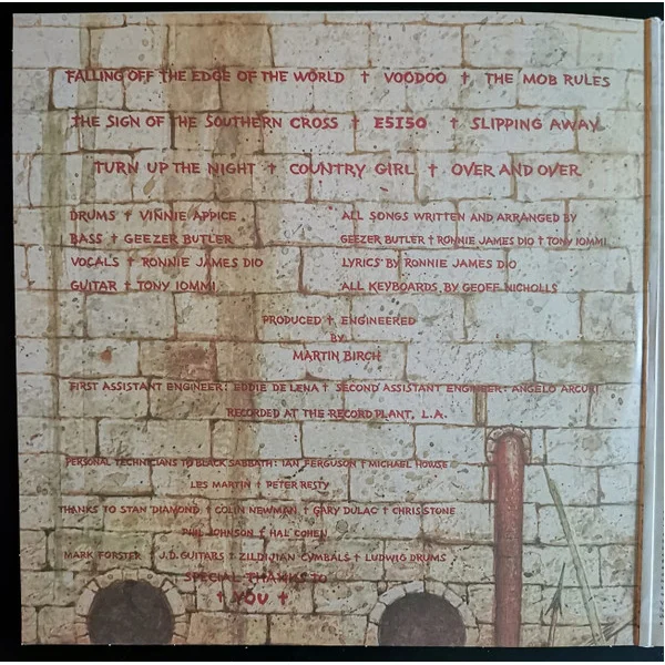 Пластинка Black Sabbath – Mob Rules LP - рис.2