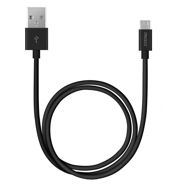 Кабель Deppa USB-microUSB Black 1.2 m - рис.0