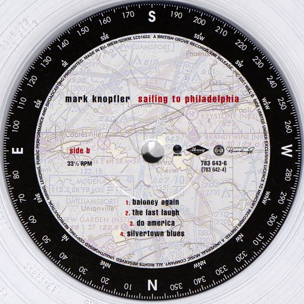 Пластинка Mark Knopfler – Sailing To Philadelphia (25th Anniversary Ultra Clear) 2LP - рис.3