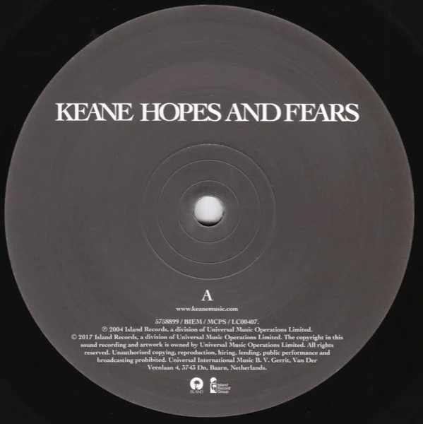 Виниловая пластинка Keane Hopes And Fears LP - рис.2
