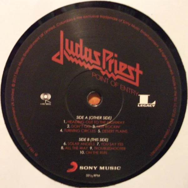 Виниловая пластинка Judas Priest - Point Of Entry - рис.3