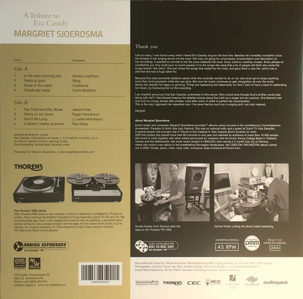 Виниловая пластинка Margriet Sjoerdsma – A Tribute To Eva Cassidy LP - рис.1