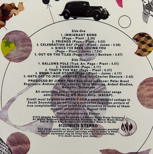 Виниловая пластинка Led Zeppelin - Led Zeppelin III - LP - рис.7