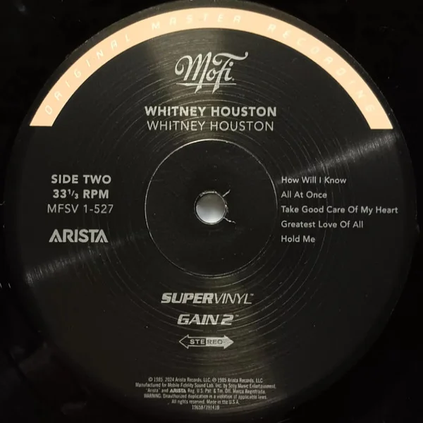 Виниловая пластинка Whitney Houston - Whitney Houston (Original Master Recording) LP - рис.3