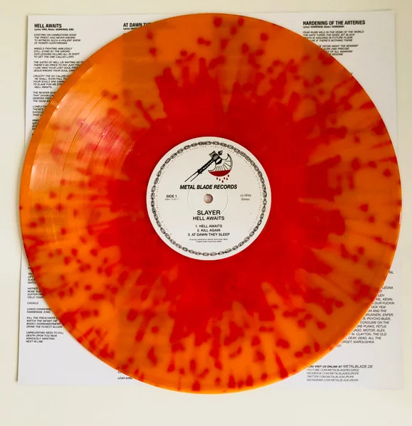 Виниловая пластинка Slayer - Hell Awaits - Orange with Red Splatter LP - рис.1