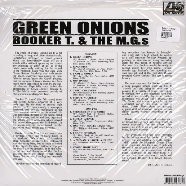 Виниловая пластинка Booker T & MGS - Green Onions LP - рис.1
