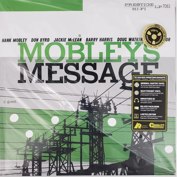 Виниловая пластинка Hank Mobley - Mobley's Message - (Analogue productions) LP - рис.0