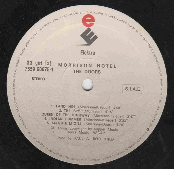 Виниловая пластинка The Doors - Morrison Hotel LP - рис.3