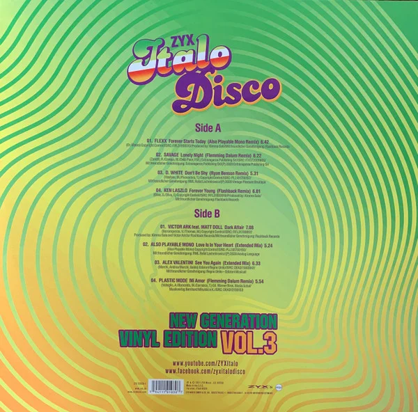 Виниловая пластинка Various – ZYX Italo Disco New Generation Vol.3 LP - рис.1
