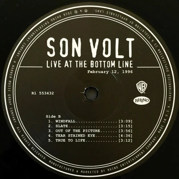 Виниловая пластинка Son Volt - Live At The Bottom Line (February 12, 1996) - рис.3