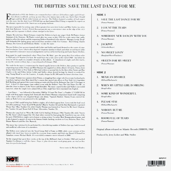Виниловая пластинка The Drifters Save the last dance for me LP - рис.1