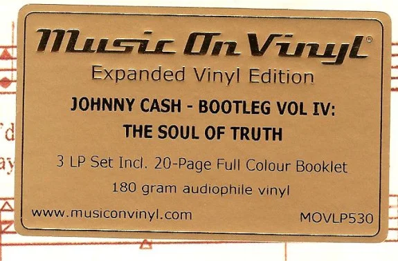 Виниловая пластинка Johnny Cash - Bootleg Vol IV: The Soul Of Truth - рис.1
