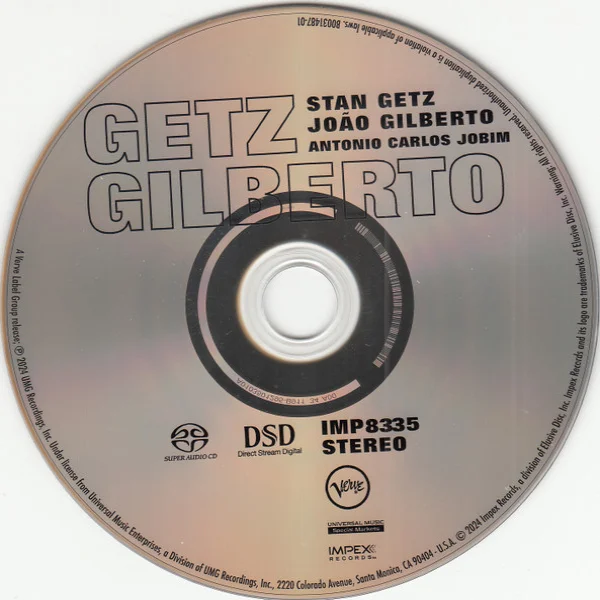 CD-диск Stan Getz & Joao Gilberto, Featuring Antonio Carlos Jobim - Getz & Gilberto SACD - рис.2