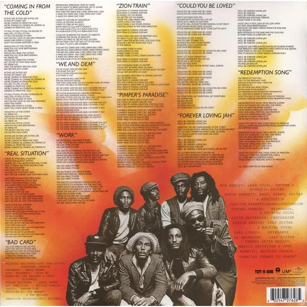 Виниловая пластинка Bob Marley & The Wailers – Uprising LP - рис.1