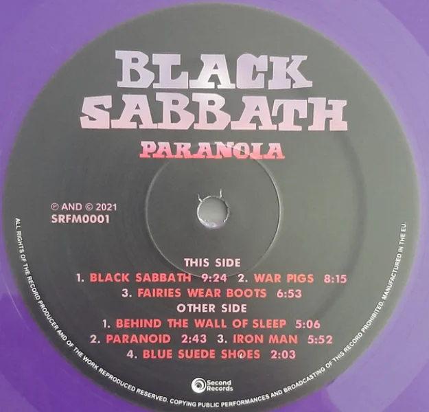Пластинка Black Sabbath - Paranoia (BBC Sunday Show: London 1970) (coloured) LP - рис.2