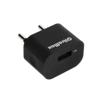 Сетевое зарядное устройство OltraMax charger 1A 1xUSB Soft-touch OM-Z-00016 Black - рис.0