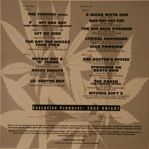 Пластинка Dr. Dre – The Chronic 2LP - рис.3