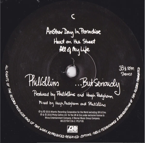 Виниловая пластинка Phil Collins - ...But Seriously - 2LP - рис.7