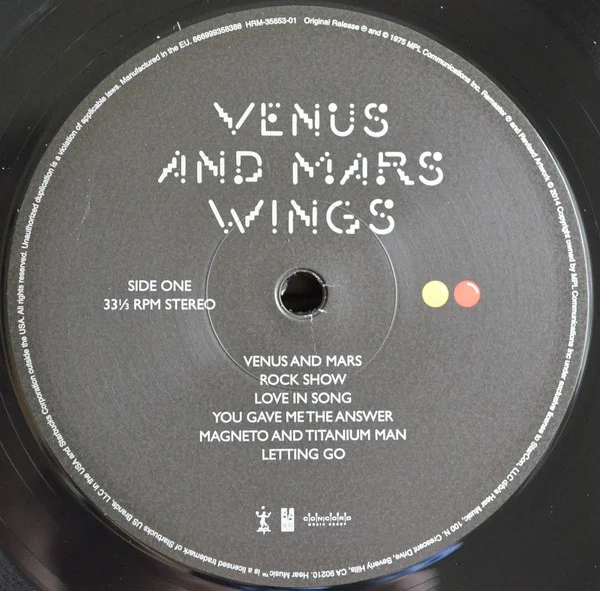 Виниловая пластинка Wings - Venus And Mars - рис.3