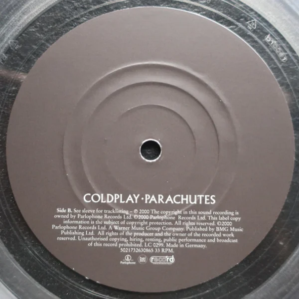 Виниловая пластинка Coldplay – Parachutes (Clear) LP - рис.5