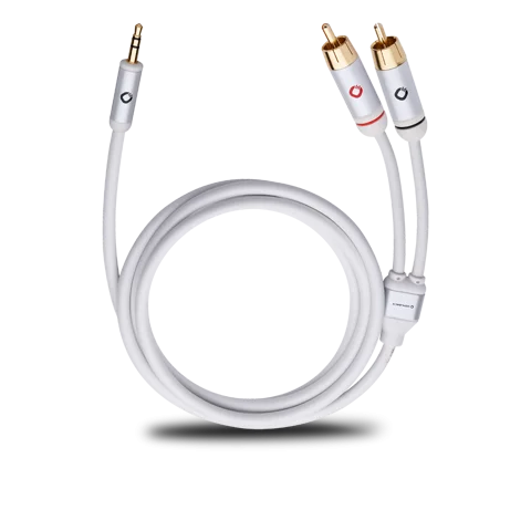 Кабель OEHLBACH I-CONNECT White Jack 3.5 to 2RCA 1.5m - рис.0