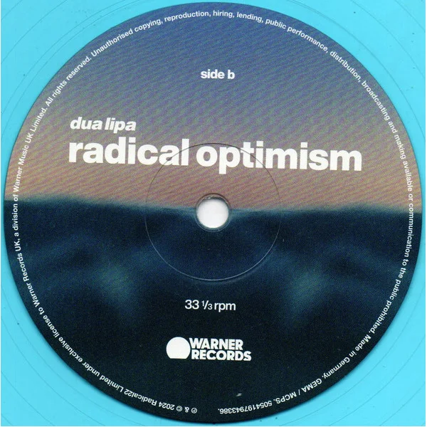 Виниловая пластинка Dua Lipa – Radical Optimism Curacao Blue LP - рис.5